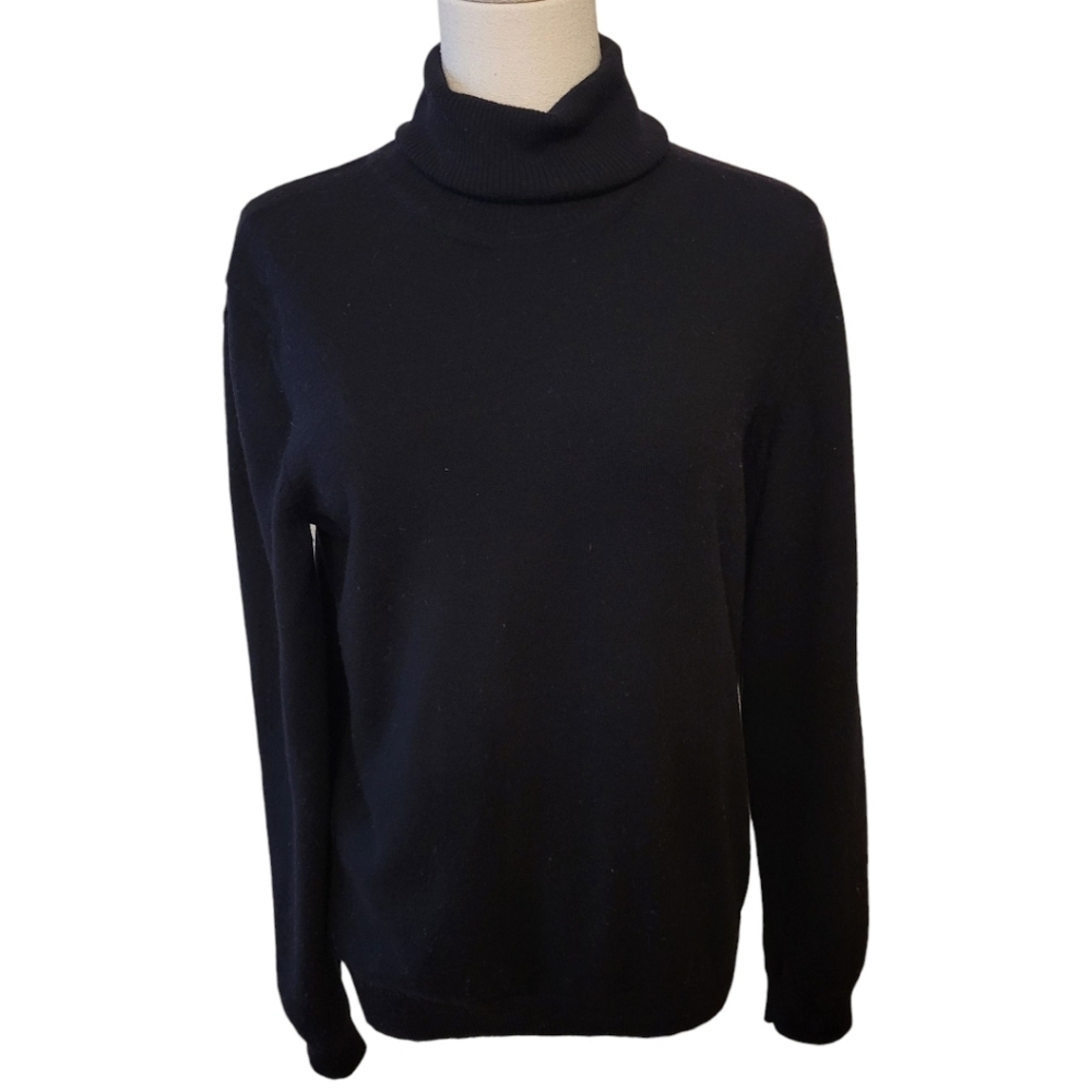 Hugo Boss Black Slim Fit Merino‎ Wool Turtleneck Sweater Size Large